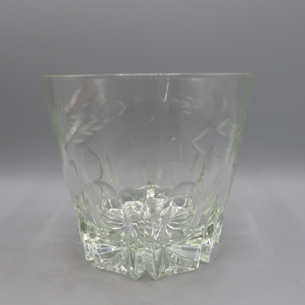 Vintage Heritage Princess House Crystal Etched Ice Bucket Clear Glass 5.5"